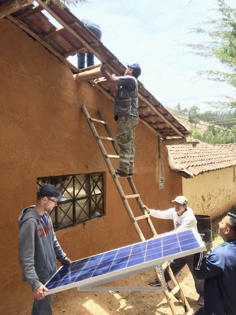 Solar panel installation in Peru