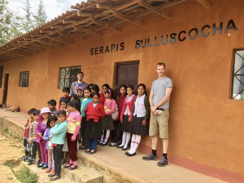 School community with solar installation in Peru